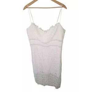 Anthropologie BHLDN Dress Alessa White Lace Overlay Wedding Bridal Women's‎ 16